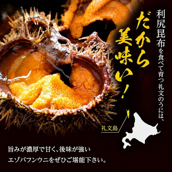 北海道 礼文島産 採れたて ミョウバン不使用 エゾバフンウニ 塩水パック 100g(50g×2個)［株式会社やまじょう］【 うに ウニ 雲丹 生うに 塩水うに バフンウニ 滅菌海水 海鮮 うに丼 濃厚 甘み 】