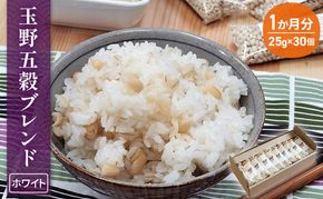 玉野五穀ブレンド「ホワイト」1か月分（30個入り） 雑穀 国産 