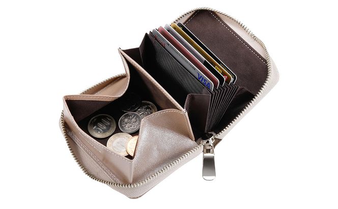 豊岡財布 anti-mode style Shimmer Chic Compact Wallet AW901 / セレニティGY /  コンパクトウォレット 財布 二つ折り 牛革 シンプル サイフ さいふ アンチモード スタイル シマー シック 木和田正昭商店