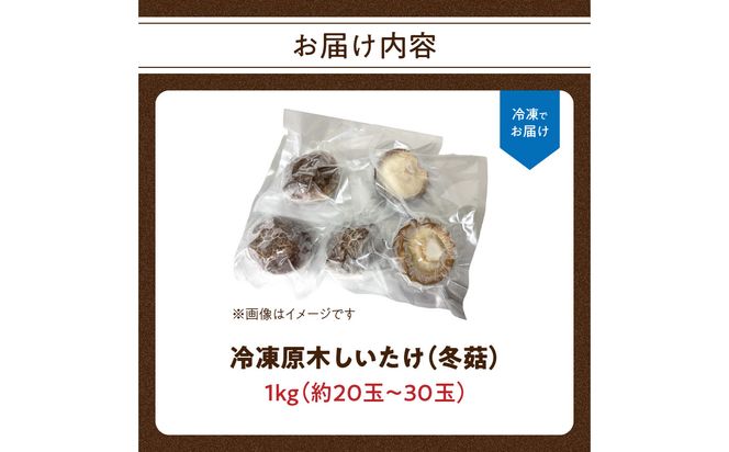 【F07040】冷凍 原木しいたけ（冬菇）1kg