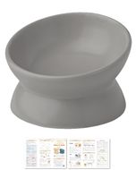 【獣医師が監修】 猫 犬 食器 フードボウル 吐き戻し防止 フードボウル小 グレー 【kw0286-0054-9】