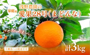 【先行予約】【数量限定】浅野農園の愛果28号（まどんな）家庭用計3kg※離島への配送不可（2026年12月中旬～2027年1月中旬頃に順次発送予定）IKTAC024