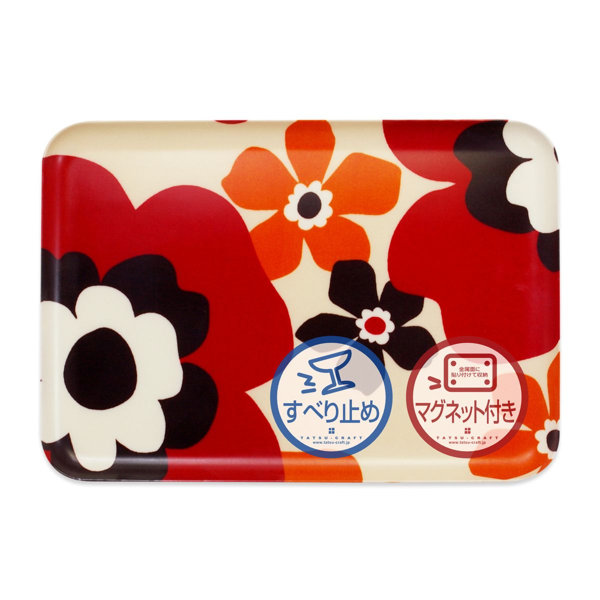 TATSU-CRAFT マグネットトレー M 33cm フフラ SR サンシャインレッド すべり止め付き [Tk1090] 303446_DA90819VC02