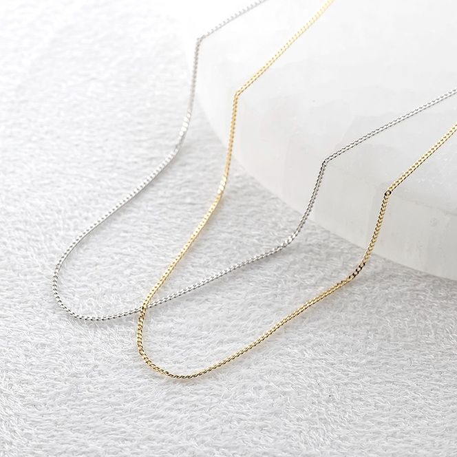 プラチナ 18金 ネックレス 2本セット チェーンのみ 45cm スライド式 アジャスター イエローゴールドゴールドK18 pt850 レクタカーブ チェーン だけ ジュエリー シンプル 普段 使い 人気250408mro200py SWAA260