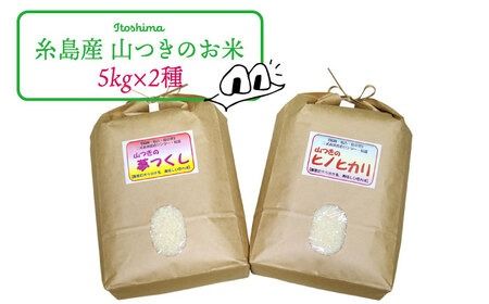 福吉産 の お米 ・ 2品種 セット 糸島市 / 二丈赤米産直センター [ABB011] 米 食べ比べ 無洗米