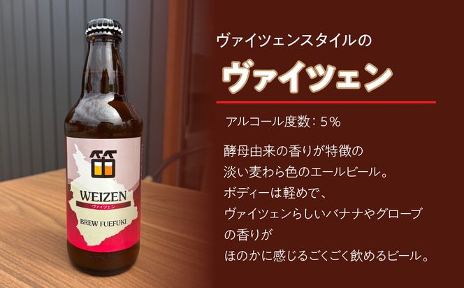 選べる！石和温泉郷で作られたクラフトビール３３０ml瓶６本セット（２種×３本） 261-001-oya