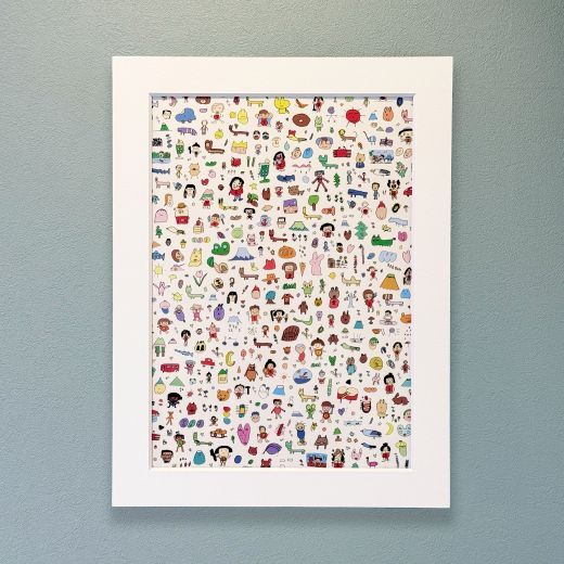 1F18【個性ある作家達の協働 アート】きんたろう A4サイズペーパーフレーム