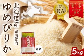 米 【新米予約】令和8年産 ゆめぴりか 5kg 北海道 留萌管内産 R004-205