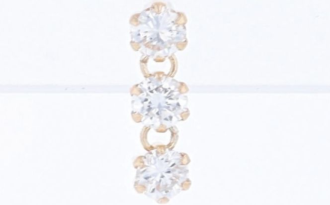 J100 アルカンシェル K18YGダイヤピアス（計 0.50ct）