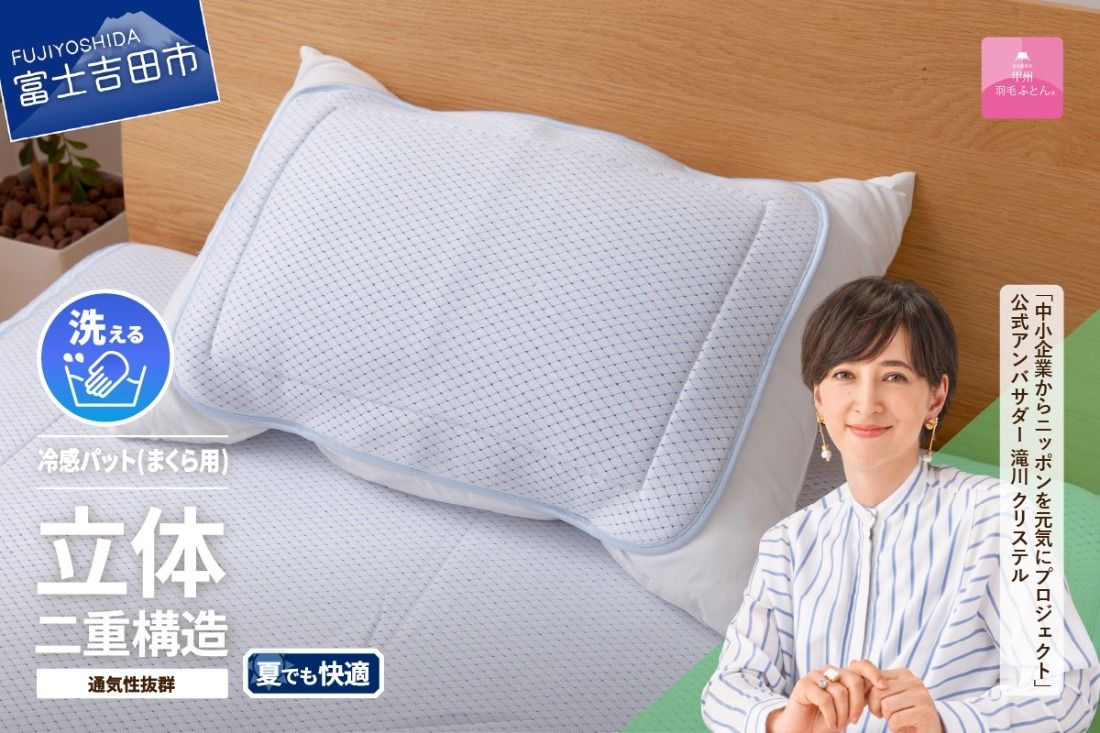 [日本製]エコアイスプレミアム冷感パット (まくら用)