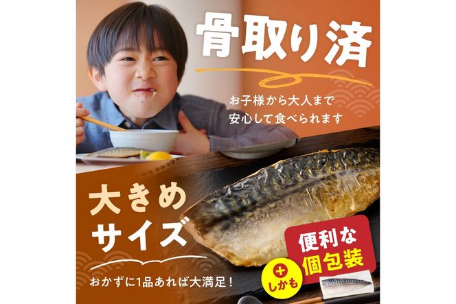 【E-104】【骨取り】さば使用 塩さば(昆布塩味) 20枚入
