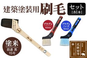 塗来（筋違・黒・15号）とプラグレ 2本セット【刷毛 プラグレ 樹脂 塗装 食品衛生法適合】|mhrm-00002