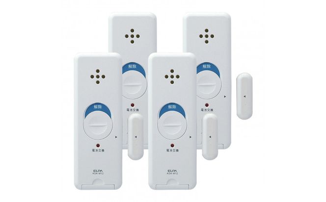 窓ピタッアラーム開放検知４Ｐ　ASA-M12-N4P(W) 272183_AZ221