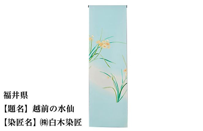 【47都道府県着物応援プロジェクト】 福井県 京手描友禅 付下げ着尺 261009_A-BR018