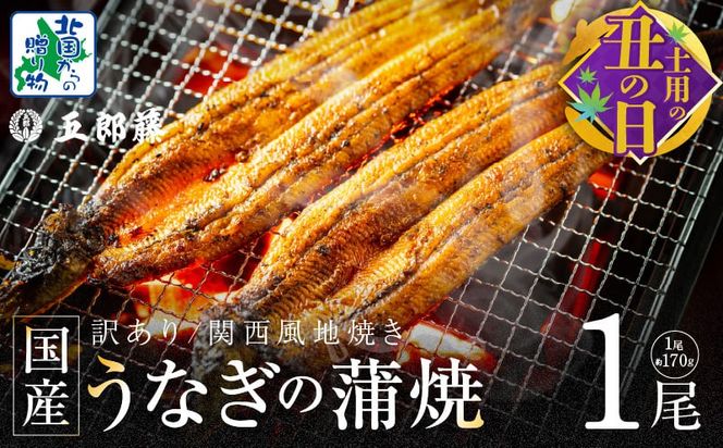 099H3440d 【7/26土用の丑の日】数量限定！！老舗「五郎藤」関西風地焼き 国産有頭旨鰻 170g前後×1尾【訳あり うなぎ ウナギ 蒲焼き 炭火】