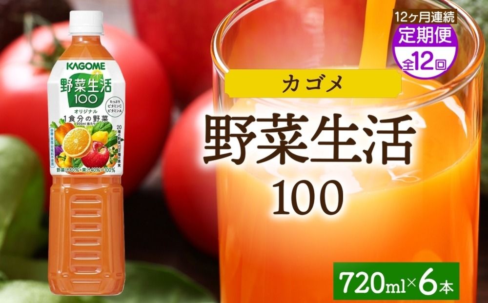 ns038-065 [定期便]12ヵ月連続野菜生活100 オリジナル 720mlPET