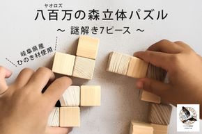 426. 【ハヤブサプロジェクト】 八百万 (ヤオロズ)の森 立体パズル 謎解き7ピース 天然木 ひのき