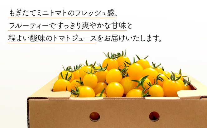 北海道 仁木町産 高糖度 ミニトマトジュース 1L×2本 [エコスイートレモン(新品種)] 無塩・無糖・保存料無添加 栽培期間中農薬・化学肥料・除草剤不使用【2025年産】 [Farm Watanabe]