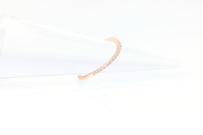 ダイヤモンド リング ウェーブ 0.15ct K18 ピンクゴールド 指輪 リング ジュエリー ダイヤ 18金 山梨 H-1PG SWCI004-pg