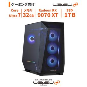 パソコン工房 4年間物損保証 ミドルタワーゲーミングPC Core Ultra 7/RX 9070 XT/No.382 322032_EE130