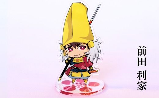 Z-25b 【アクリルスタンド】利家と西軍の重鎮たち（秀家　前田利家　小西行長） 豆本おまけ付