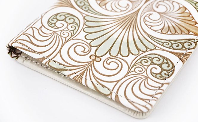 パスケース ロカイユ ペールカーキ 文庫屋大関 名刺入れ カードホルダー 名刺ケース 名刺ホルダー カード入れ 定期入れ 定期ケース 雑貨 生活雑貨 小物 革小物 革製品 本革 日用品 工芸品 東京 東京都 墨田区