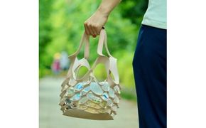 SKLO 持ち手のカラーを選べる！床革のテイクアウトBAG