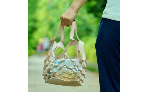 SKLO 持ち手のカラーを選べる！床革のテイクアウトBAG