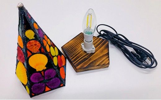 ヒオウギ貝ランプシェード（タワー形）