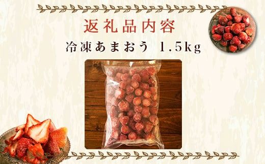 いちご 冷凍 あまおう 1.5kg [THE FARM_strawberry 福岡県 宇美町 um40azo780002] イチゴ 苺 フルーツ 果実 甘い