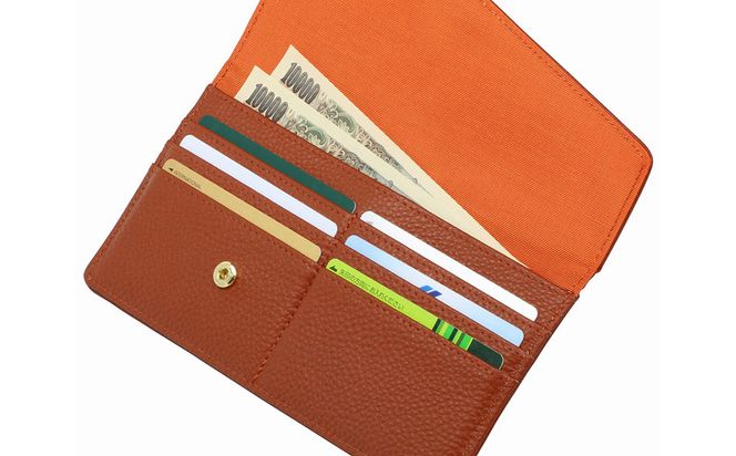 豊岡工房 牛革 スリム長財布（4116）キャメル / 長財布 薄い ユニセックス 大きく開く 中身が見やすい 柔らかい シュリンク牛革 メンズ レディース 財布 さいふ サイフ 国産 日本製 小田清株式会社