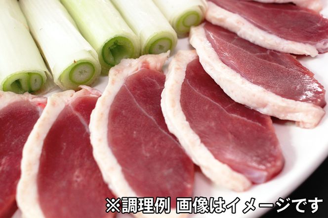 合鴨肉 セットD (ロース肉450g×1枚、ロース串×5本入り、味噌だれ付き)｜国産合鴨 あいがも あい鴨 ダック アイガモ肉 合鴨ロース 低カロリー高たんぱく [0394]