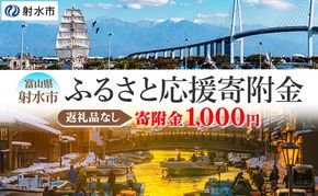 富山県射水市　応援寄附（返礼品なし） 1,000円