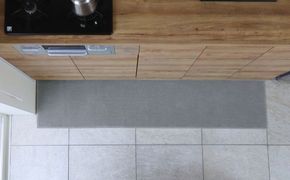 diw0114 北欧風キッチンマット ラグマットタイプ 45×240cm ノーマル型 シルバーグレー 抗菌防臭 SEK 織人しきもの屋工房