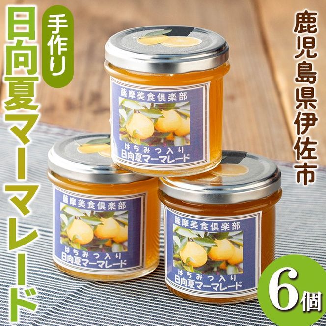 isa549 手作りはちみつ入り日向夏マーマレード(計6個・各140g)日向夏の果肉が入った低糖のハンドメイドジャム【薩摩美食倶楽部】
