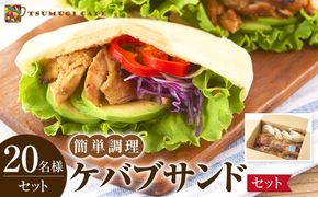 ケバブサンド セット 約20名分 （ケバブチキンステーキ 230g×12食 ピタパン×20枚） 肉料理 鶏肉 温めるだけ 惣菜 お手軽 簡単 ギフト 贈り物 ホームパーティー 304018_AG43