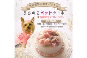 犬の栄養管理士がつくる うちの子ペットケーキ 3号 ( 似顔絵 デコレーション 犬用 ケーキ 犬用ケーキ 3号 犬 いぬ )【232-0001】
