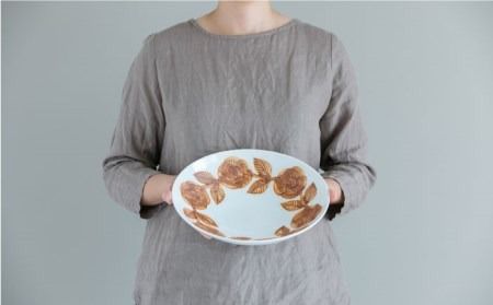 大皿 1枚 糸島市 / pebble ceramic design studio [AMC030] 皿 プレート 丸 食器 器 大皿 おしゃれ 日本 ハンドメイド