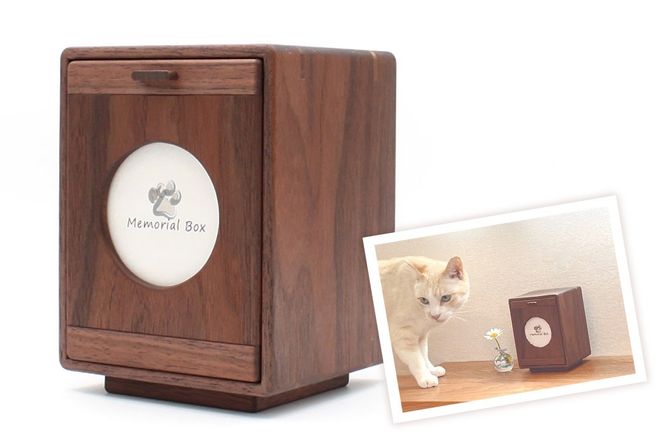 Memorial Box Small メモリアルボックス スモール ブラックウォールナット ペット用仏壇 骨壷収納 （骨壷2寸～2.5寸用）秋田県 仙北市 ＜あきた芸術村 森林工芸館＞|02_wrb-240201