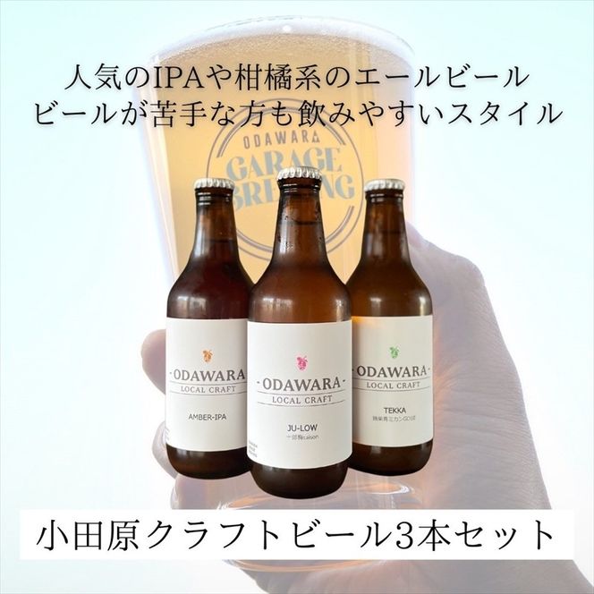 203-3199　おまかせクラフトビール3本セット　クラフトビール・地ビール【 ビール お酒 神奈川県 小田原市 】