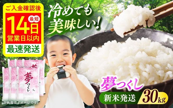 【令和7年度産 新米！】福岡県産米 夢つくし30kg(5kgx6袋) 精米《築上町》【有限会社ファインリョーコク】[ABCO030]