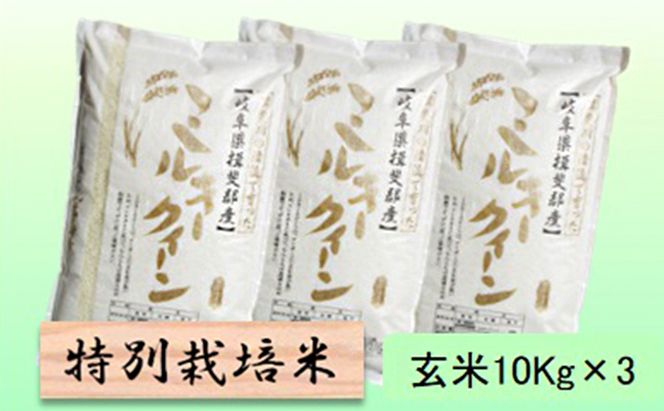 特別栽培米 【 令和8年産 】 玄米 30kg【 ミルキークイーン 】