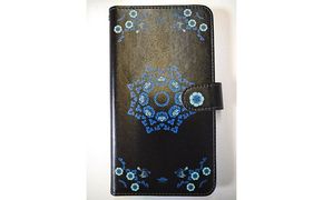 抗ウィルス天平文様汎用手帳型スマートフォンケース花鳥文　Mサイズ 小物 