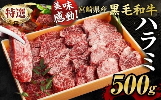 ＜宮崎県産黒毛和牛特選ハラミ500g＞2026年12月末迄に順次出荷【c610_tf_x2】