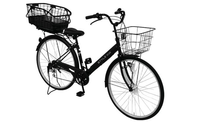 099X379-1 STYLE KIX FAMILY276 リアバスケット付 マットブラック【27型 自転車 完成品 組み立て不要 アウトドア サイクリング じてんしゃ 通勤 通学 新生活】