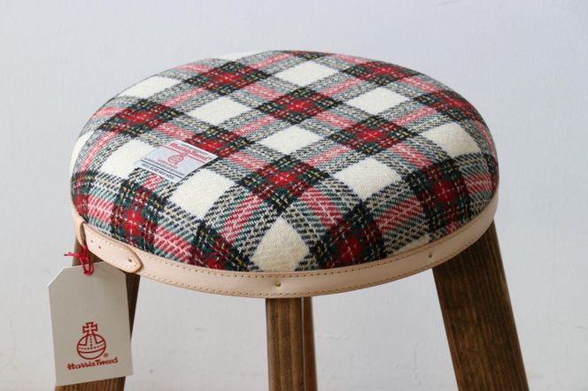 ハイスツール 【イタリアンチェック】HARRIS TWEED（ハリスツイード）家具 	Z110VC04