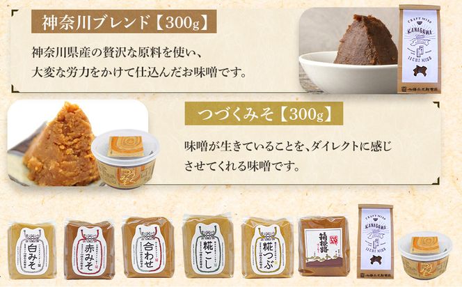 いいちみそ8種セット(計3.6kg)【みそ 味噌 ミソ 白みそ 糀こし 糀つぶ 赤みそ 合わせ 箱根路 つづくみそ贈答品 贈り物 詰合せセット 神奈川県 小田原市 】 142069_AL002