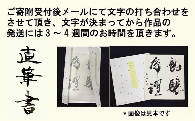 099H4652 書道家による直筆書 上平梅径 直筆書(白4字)