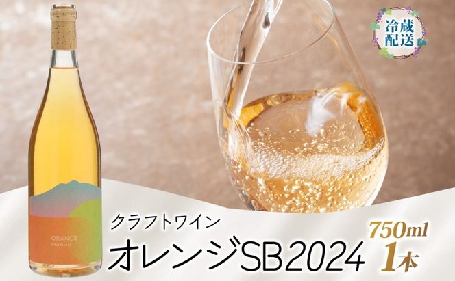 オレンジワイン オレンジSB 2024 750ml×1本 クラフトワイン ワイン お酒 果実酒 ソーヴィニヨン・ブラン 辛口 無濾過 自然酵母  晩酌 贈り物 ギフト つがるワイナリー 青森県 鶴田町