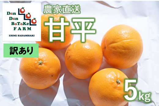 【先行予約】【訳あり】甘平 約5kg | 柑橘 みかん 果物 フルーツ 愛媛県産 農家直送 　※離島への配送不可　※2025年2月上旬頃に順次発送予定